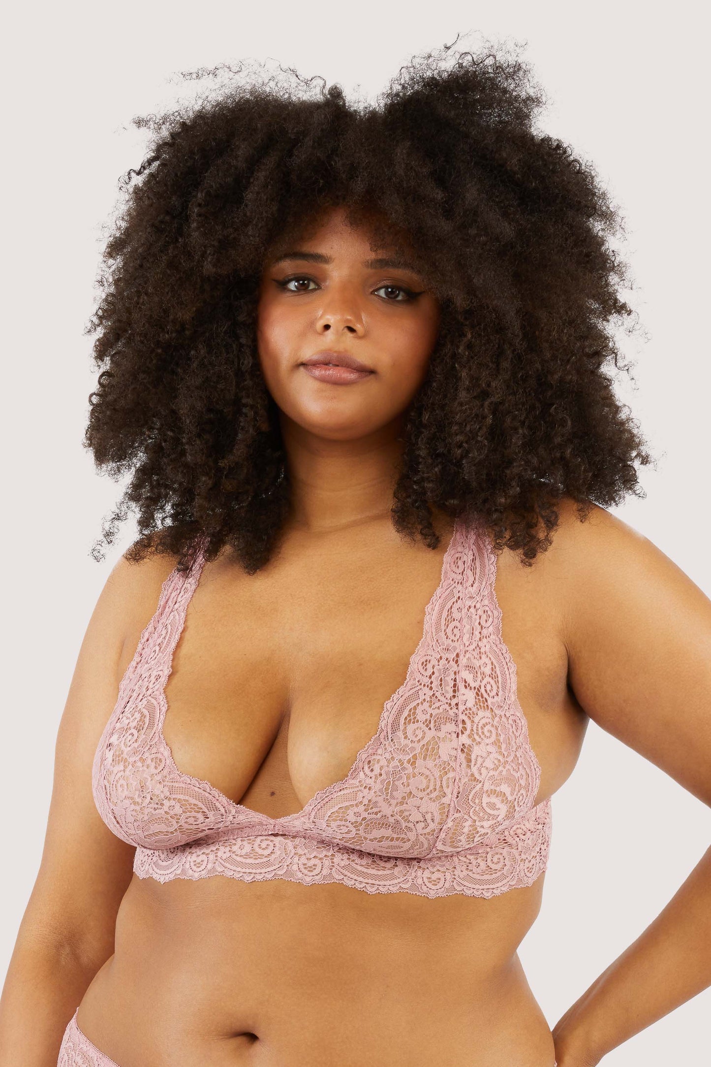 Ariana Lace Bralette- Ash Rose