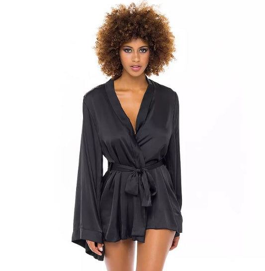 Mirielle Short Robe - Black