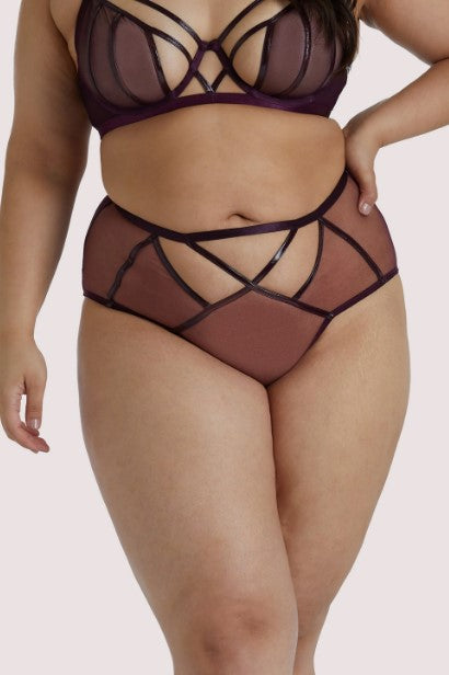 Kelly HW Brief with PVC Binding Curve- Wine