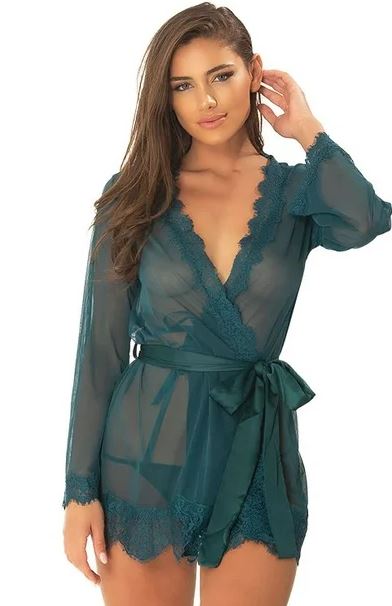 Provence Short Robe - Teal
