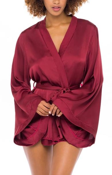 Mirielle Short Robe - Rhubarb