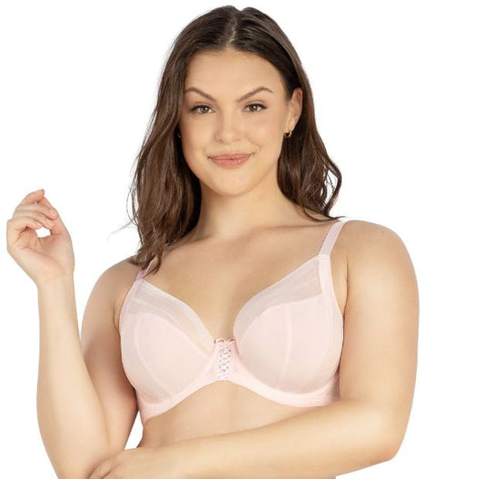 Shea Plunge Unlined Bra Full Coverage -Petal Pink