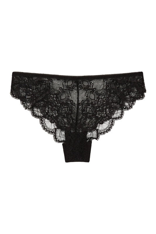 Ariana Everyday Lace Brief Hipster Panty - Black