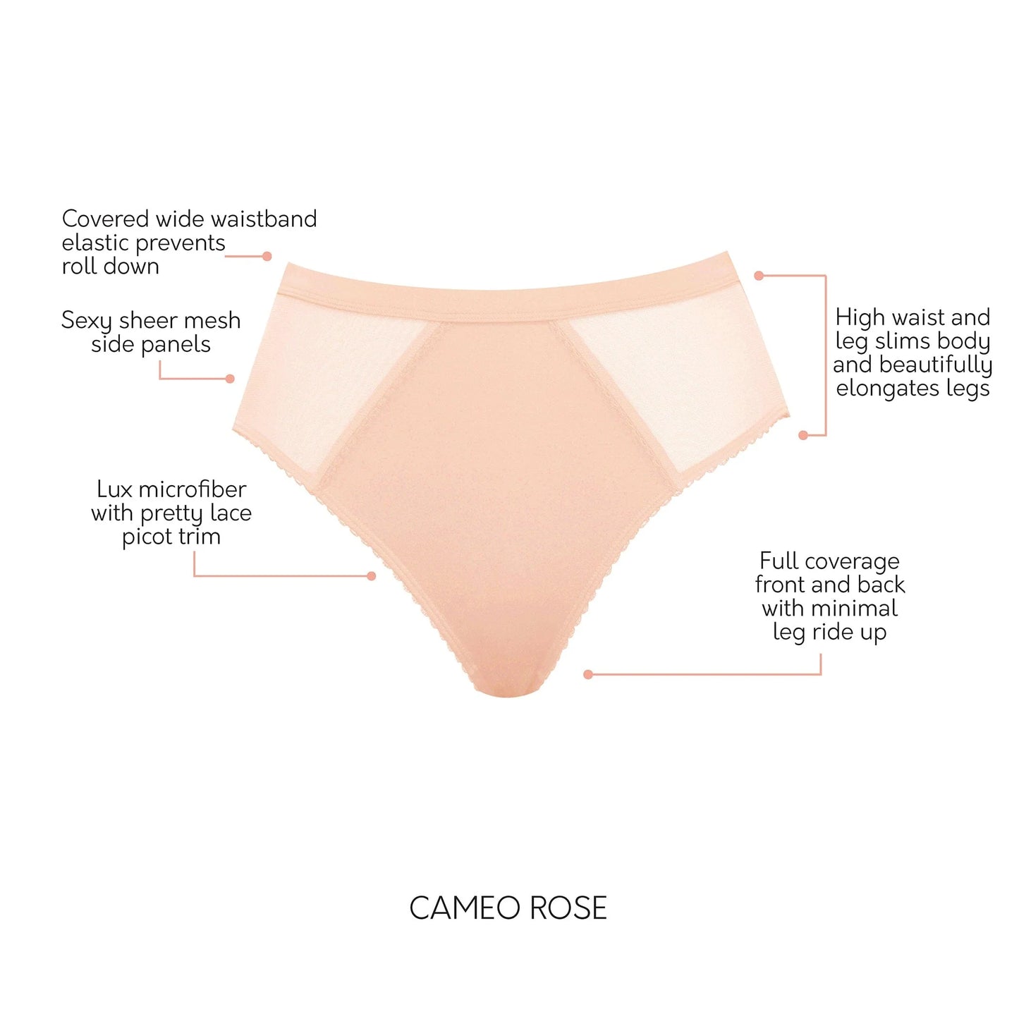 FRENCH CUT PANTY - CAMEO ROSE