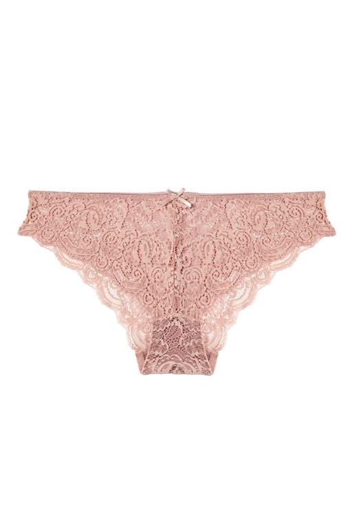 Ariana  Lace Brief Hipster Panty - Ash Rose